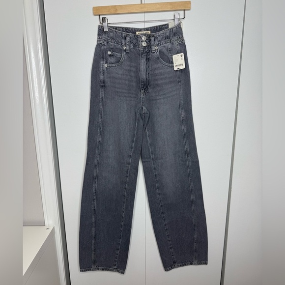 Free People - We The Free - aster straight leg jeans in slate sz 25 - Picture 4 of 12